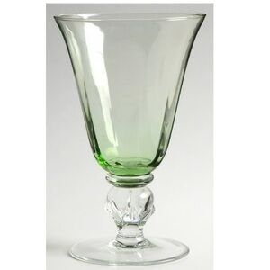Set of 6 Nwot charter club Green Water Goblet cocktail glasses blown glass